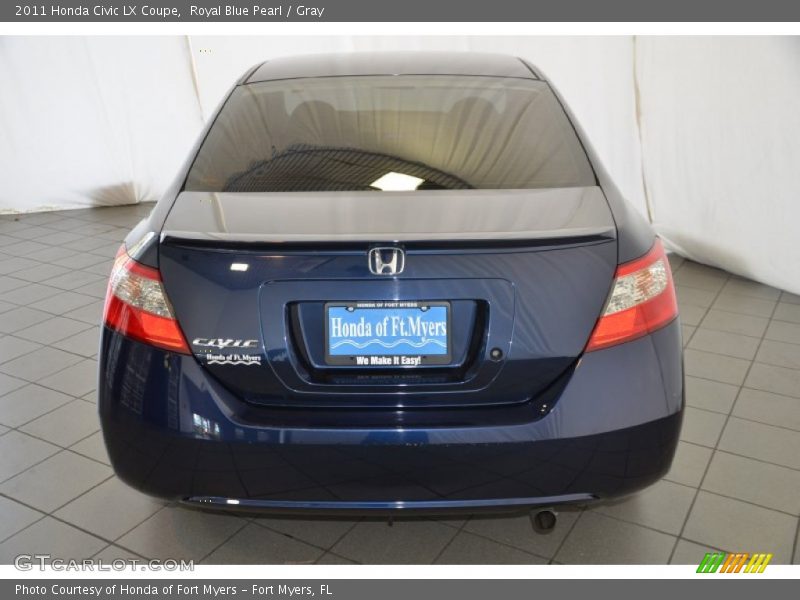 Royal Blue Pearl / Gray 2011 Honda Civic LX Coupe