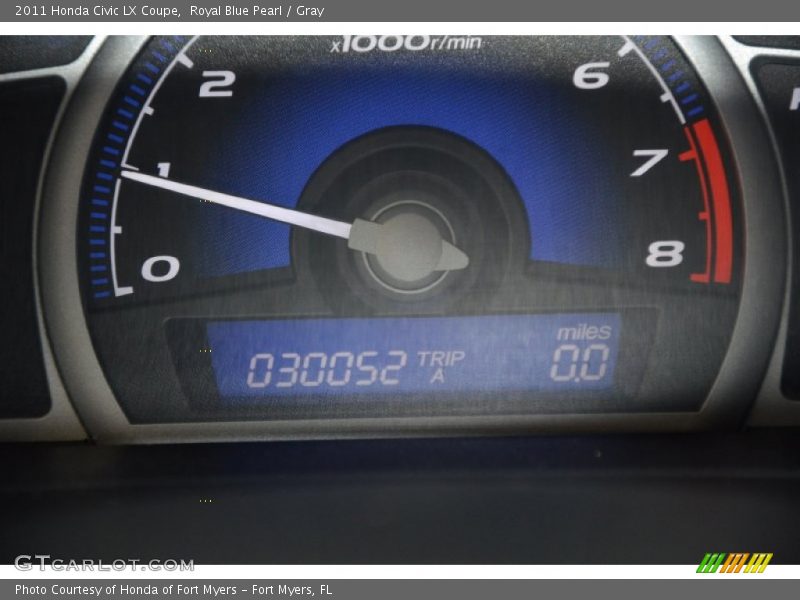 Royal Blue Pearl / Gray 2011 Honda Civic LX Coupe