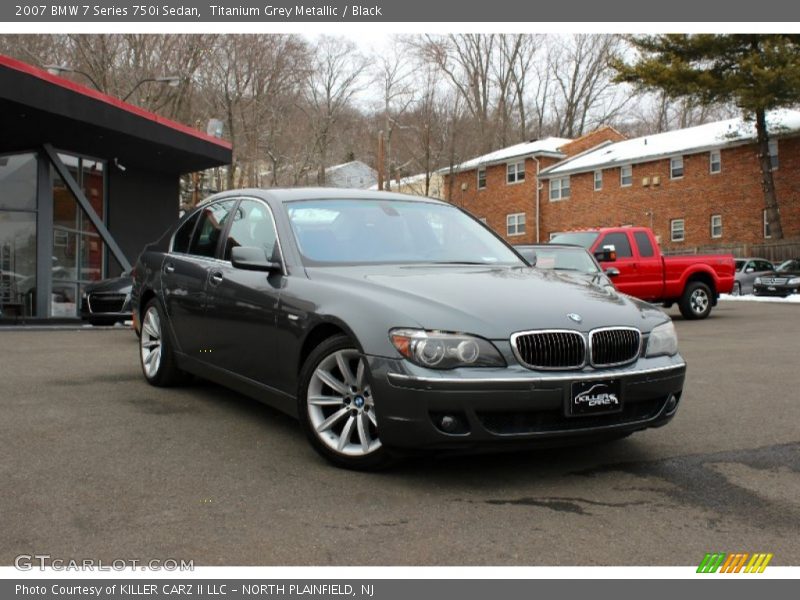 Titanium Grey Metallic / Black 2007 BMW 7 Series 750i Sedan