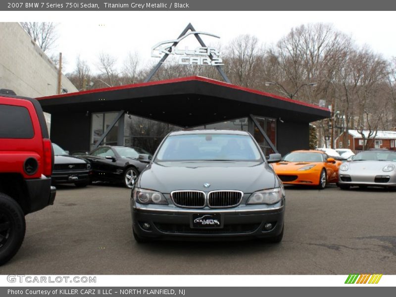 Titanium Grey Metallic / Black 2007 BMW 7 Series 750i Sedan