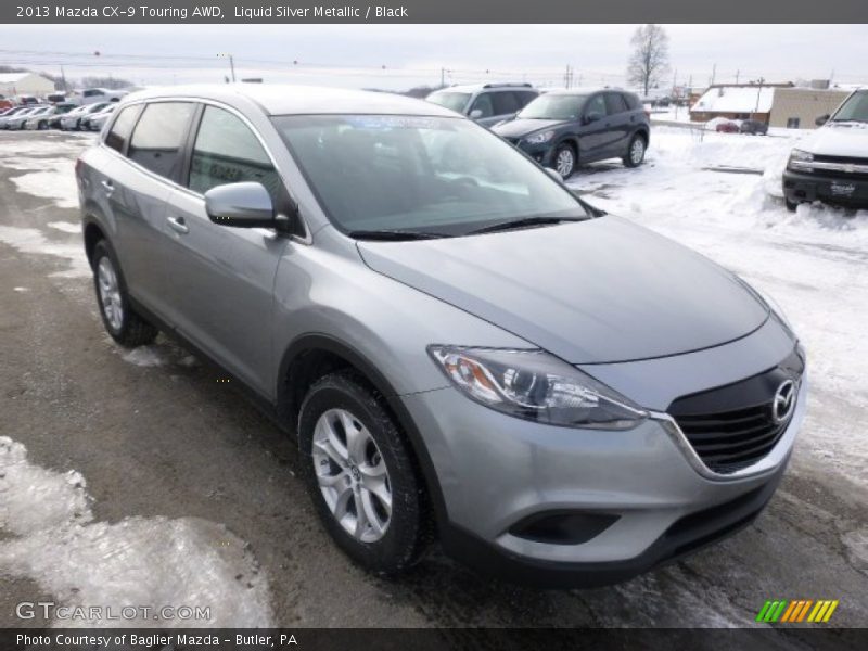Liquid Silver Metallic / Black 2013 Mazda CX-9 Touring AWD