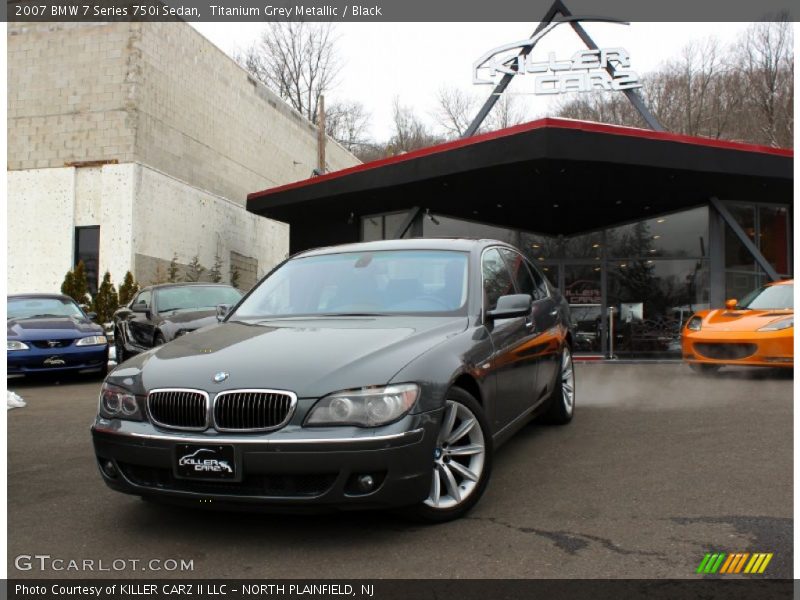 Titanium Grey Metallic / Black 2007 BMW 7 Series 750i Sedan