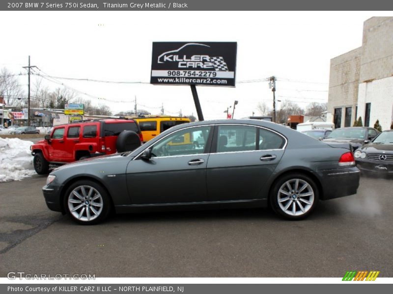Titanium Grey Metallic / Black 2007 BMW 7 Series 750i Sedan