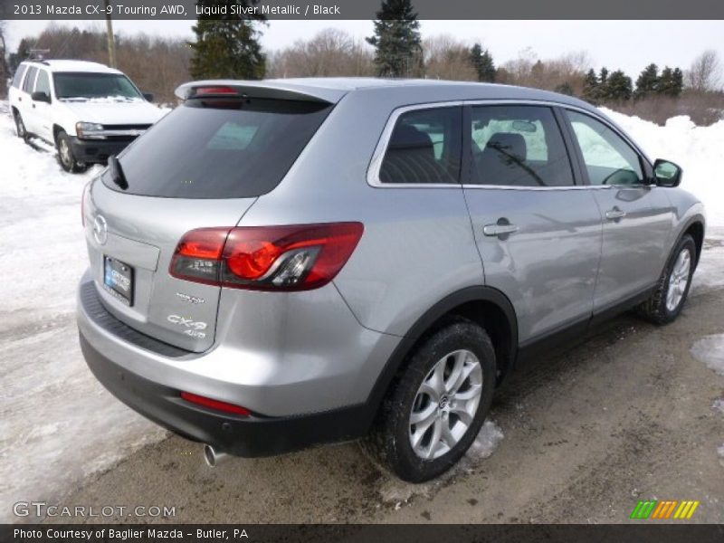 Liquid Silver Metallic / Black 2013 Mazda CX-9 Touring AWD
