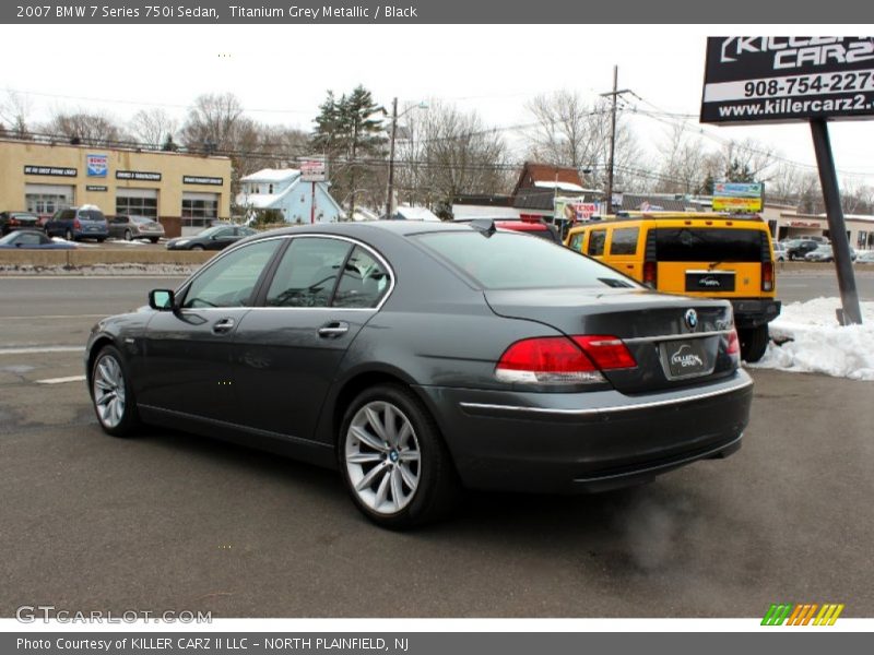 Titanium Grey Metallic / Black 2007 BMW 7 Series 750i Sedan