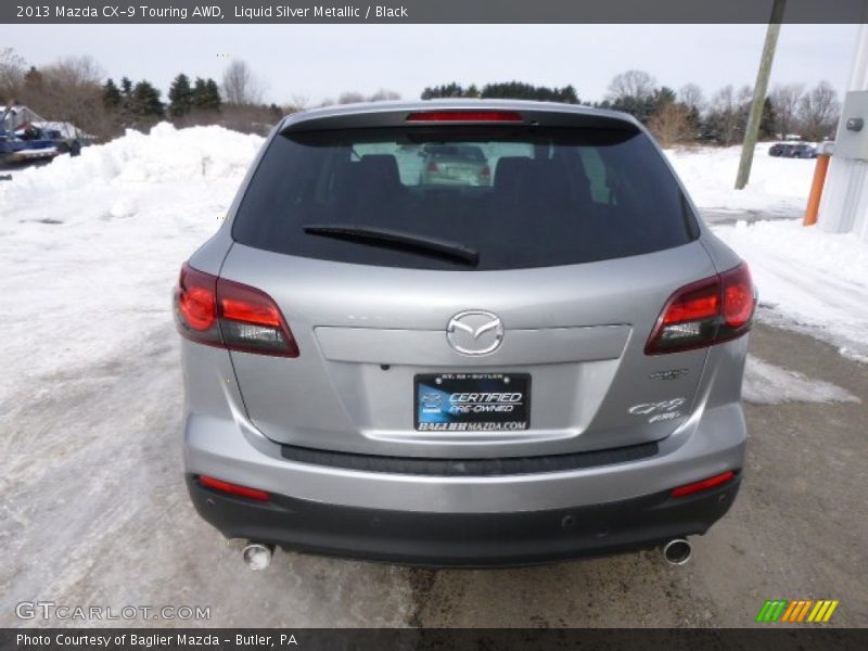 Liquid Silver Metallic / Black 2013 Mazda CX-9 Touring AWD