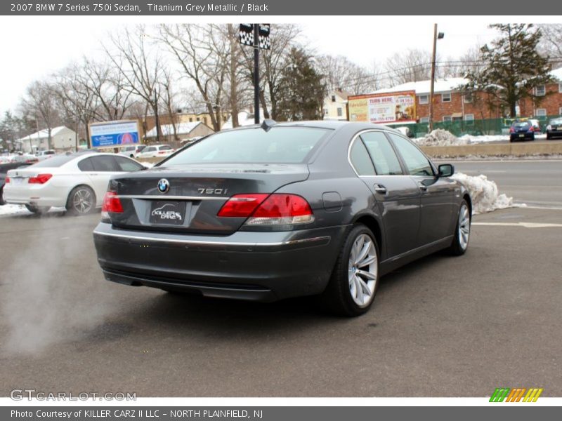 Titanium Grey Metallic / Black 2007 BMW 7 Series 750i Sedan