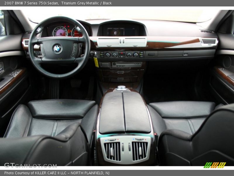 Titanium Grey Metallic / Black 2007 BMW 7 Series 750i Sedan