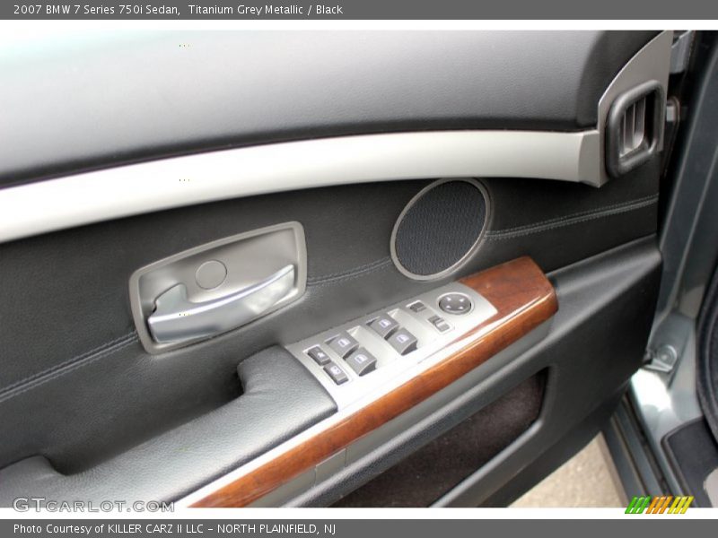Titanium Grey Metallic / Black 2007 BMW 7 Series 750i Sedan
