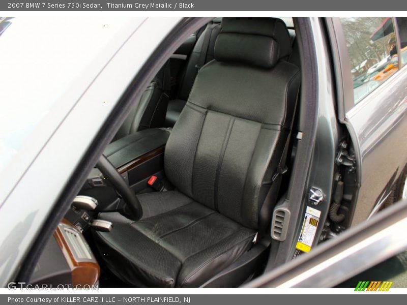 Titanium Grey Metallic / Black 2007 BMW 7 Series 750i Sedan