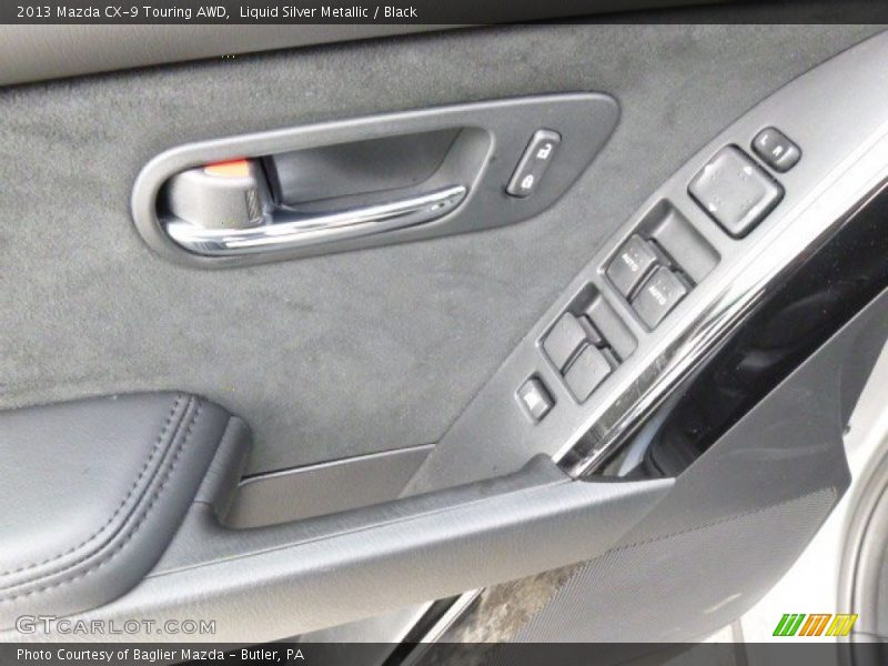 Liquid Silver Metallic / Black 2013 Mazda CX-9 Touring AWD