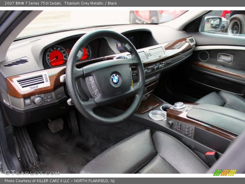 Titanium Grey Metallic / Black 2007 BMW 7 Series 750i Sedan