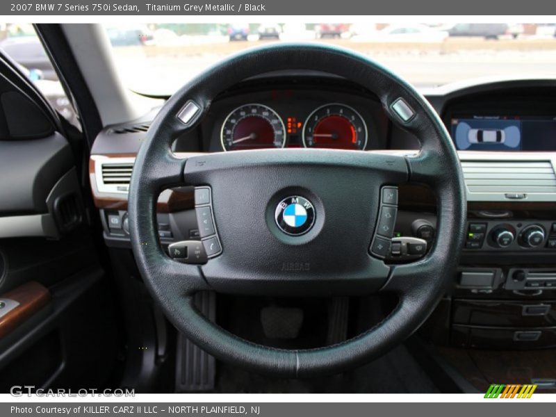 Titanium Grey Metallic / Black 2007 BMW 7 Series 750i Sedan