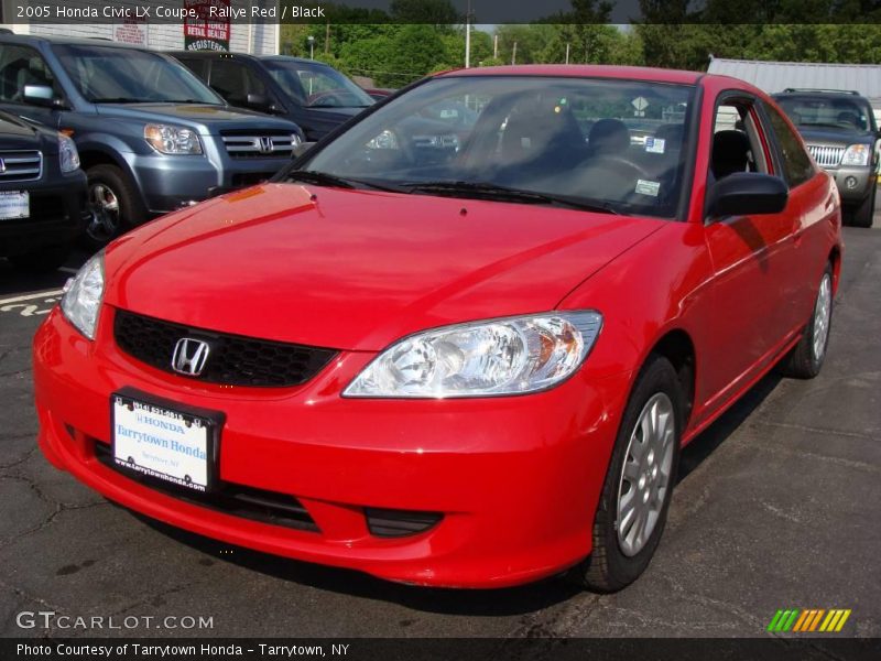 Rallye Red / Black 2005 Honda Civic LX Coupe