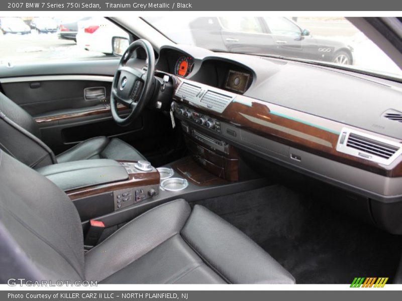 Titanium Grey Metallic / Black 2007 BMW 7 Series 750i Sedan