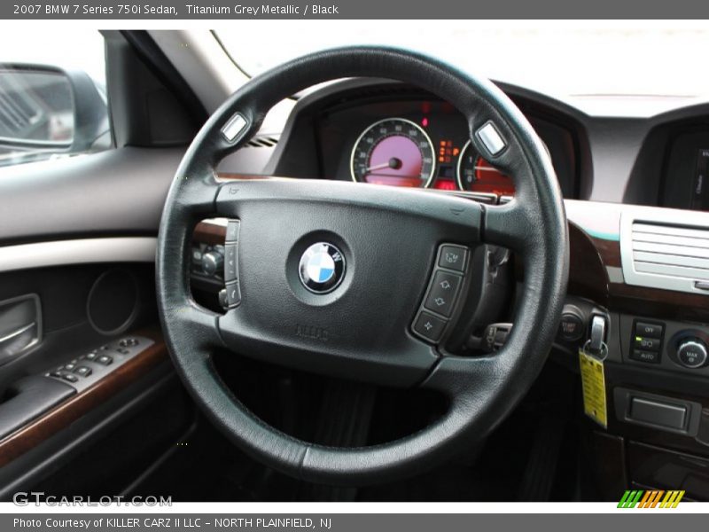Titanium Grey Metallic / Black 2007 BMW 7 Series 750i Sedan