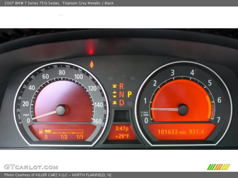 Titanium Grey Metallic / Black 2007 BMW 7 Series 750i Sedan