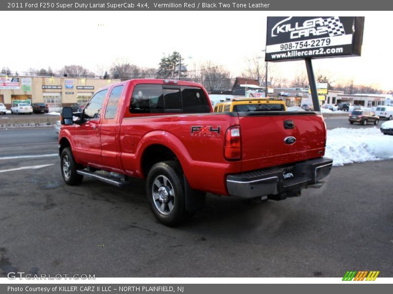 Vermillion Red / Black Two Tone Leather 2011 Ford F250 Super Duty Lariat SuperCab 4x4