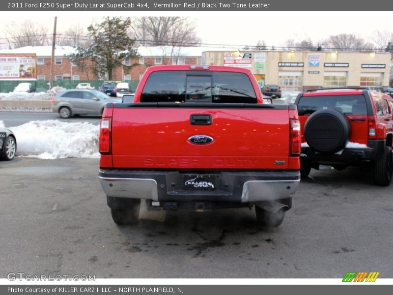 Vermillion Red / Black Two Tone Leather 2011 Ford F250 Super Duty Lariat SuperCab 4x4