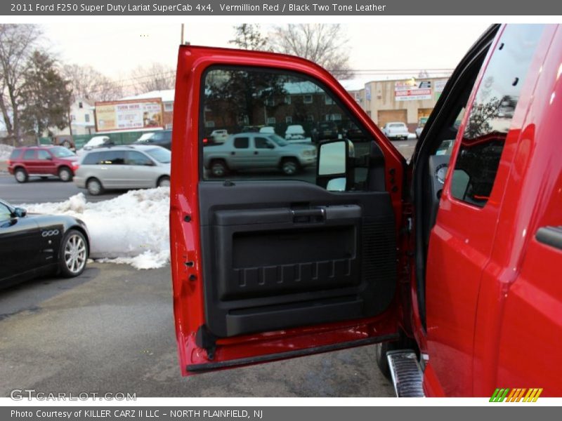 Vermillion Red / Black Two Tone Leather 2011 Ford F250 Super Duty Lariat SuperCab 4x4