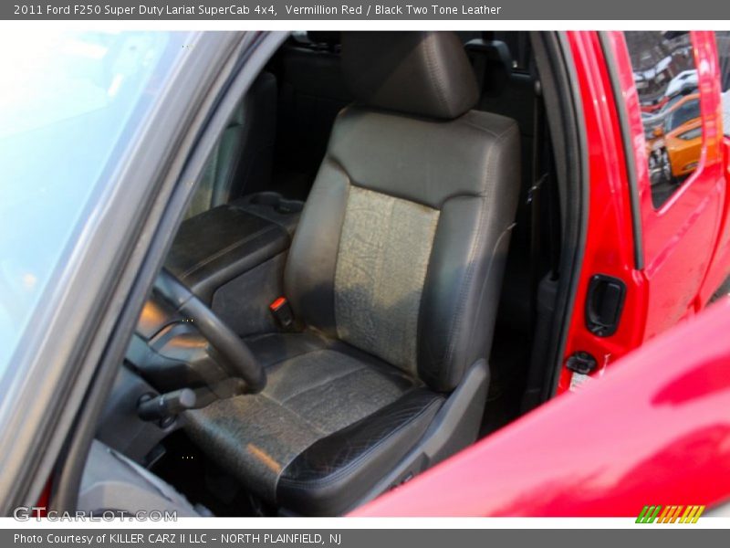 Vermillion Red / Black Two Tone Leather 2011 Ford F250 Super Duty Lariat SuperCab 4x4