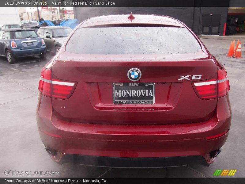 Vermilion Red Metallic / Sand Beige 2013 BMW X6 xDrive35i