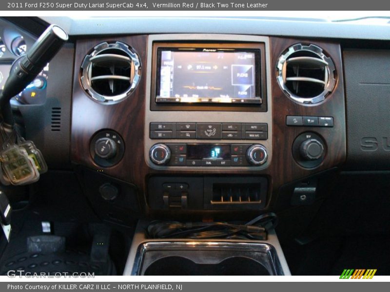 Vermillion Red / Black Two Tone Leather 2011 Ford F250 Super Duty Lariat SuperCab 4x4