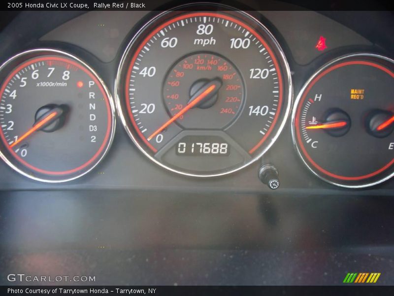 Rallye Red / Black 2005 Honda Civic LX Coupe