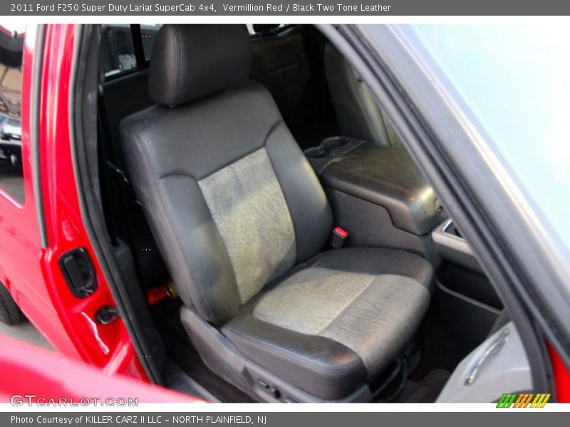 Vermillion Red / Black Two Tone Leather 2011 Ford F250 Super Duty Lariat SuperCab 4x4