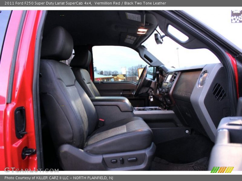 Vermillion Red / Black Two Tone Leather 2011 Ford F250 Super Duty Lariat SuperCab 4x4