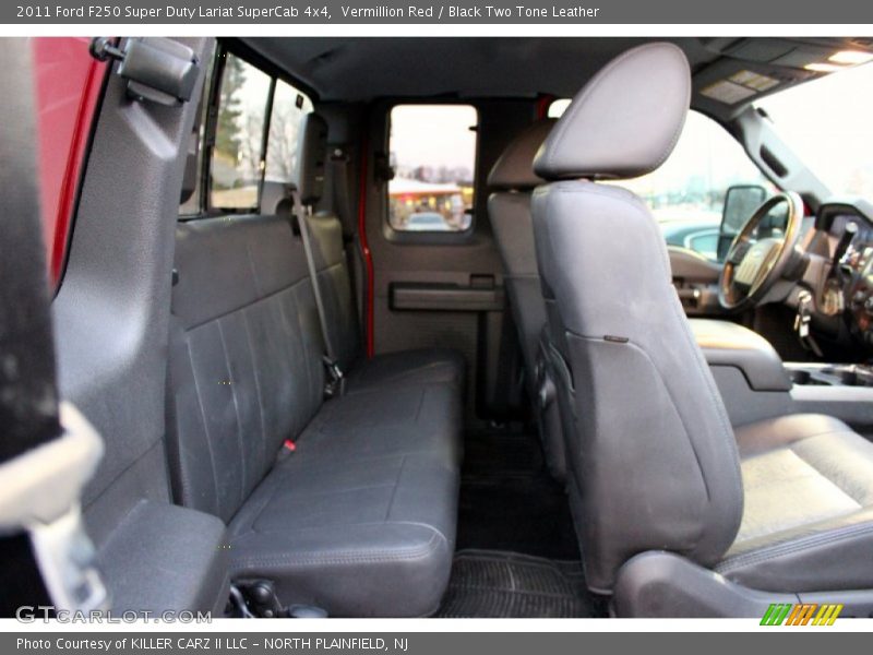 Vermillion Red / Black Two Tone Leather 2011 Ford F250 Super Duty Lariat SuperCab 4x4
