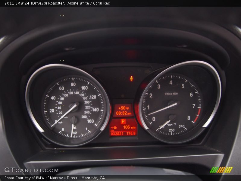 Alpine White / Coral Red 2011 BMW Z4 sDrive30i Roadster