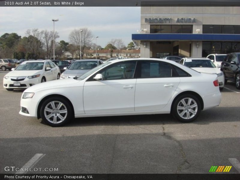 Ibis White / Beige 2010 Audi A4 2.0T Sedan