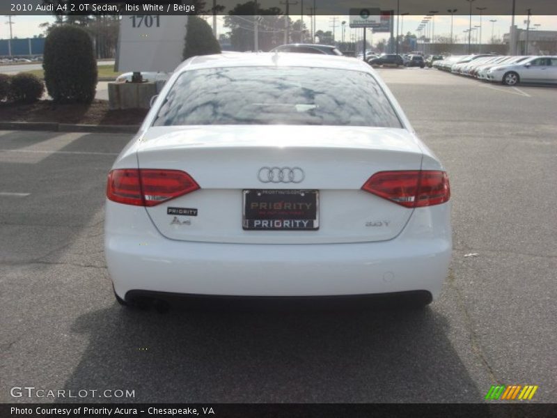 Ibis White / Beige 2010 Audi A4 2.0T Sedan