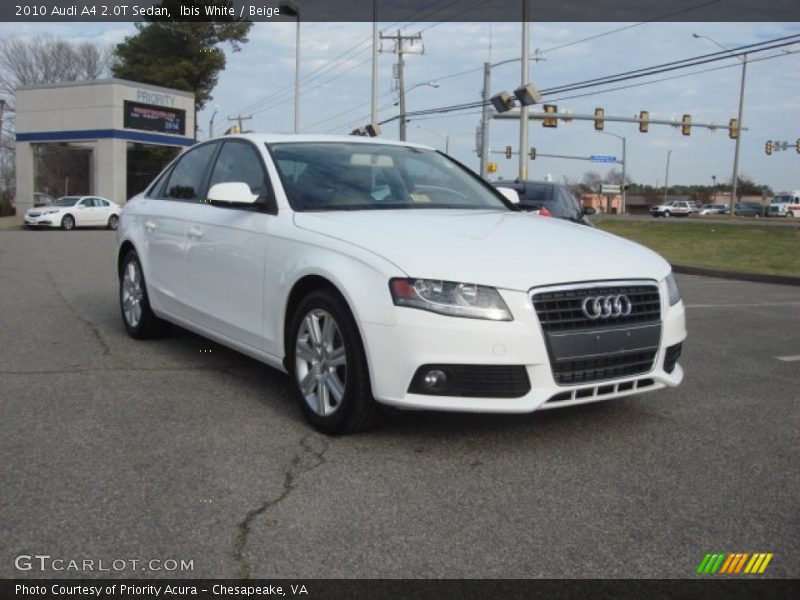 Ibis White / Beige 2010 Audi A4 2.0T Sedan