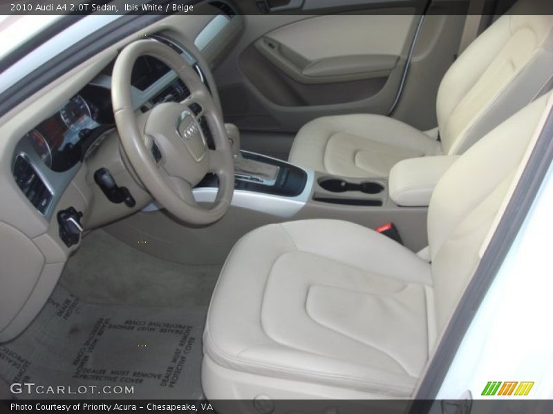 Ibis White / Beige 2010 Audi A4 2.0T Sedan