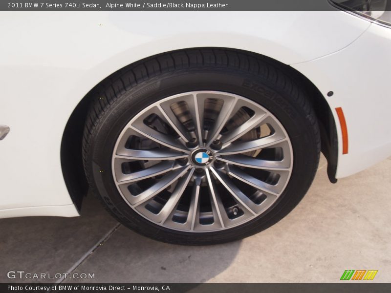 Alpine White / Saddle/Black Nappa Leather 2011 BMW 7 Series 740Li Sedan