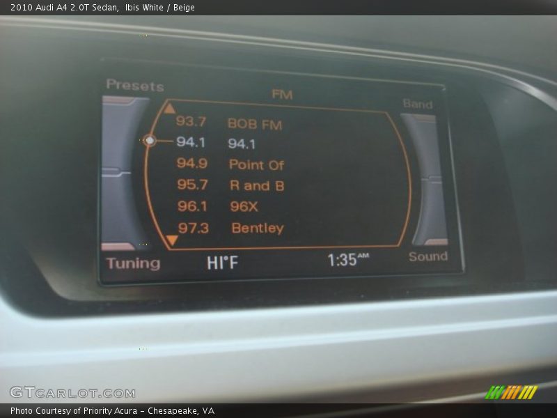 Ibis White / Beige 2010 Audi A4 2.0T Sedan