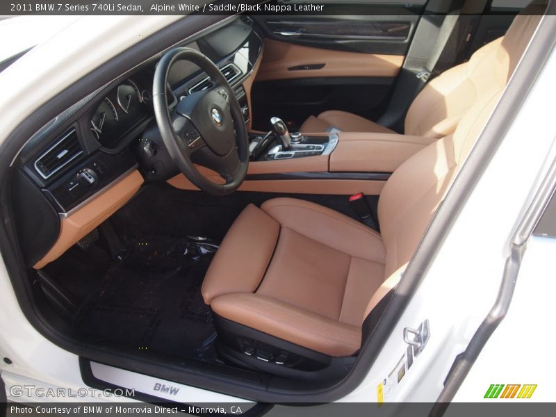 Alpine White / Saddle/Black Nappa Leather 2011 BMW 7 Series 740Li Sedan