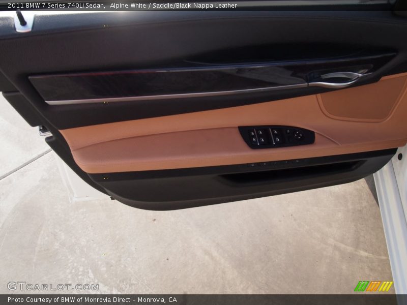 Alpine White / Saddle/Black Nappa Leather 2011 BMW 7 Series 740Li Sedan