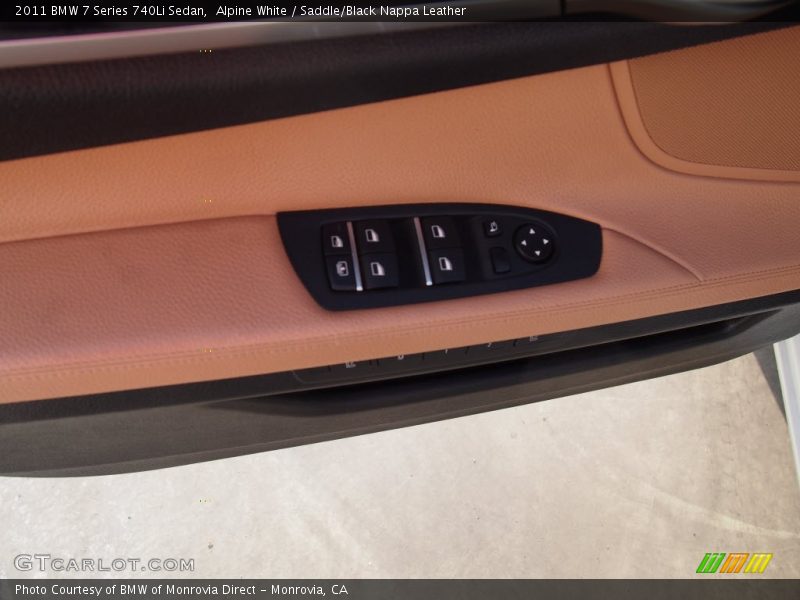 Alpine White / Saddle/Black Nappa Leather 2011 BMW 7 Series 740Li Sedan