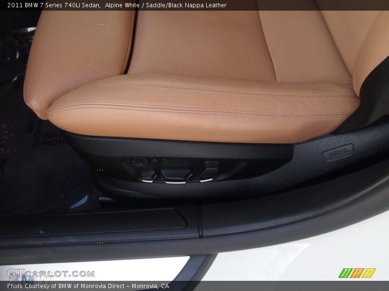 Alpine White / Saddle/Black Nappa Leather 2011 BMW 7 Series 740Li Sedan