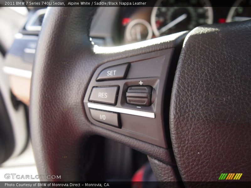 Alpine White / Saddle/Black Nappa Leather 2011 BMW 7 Series 740Li Sedan