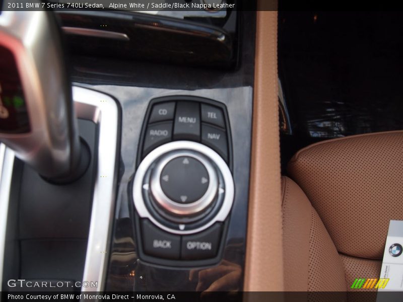 Alpine White / Saddle/Black Nappa Leather 2011 BMW 7 Series 740Li Sedan