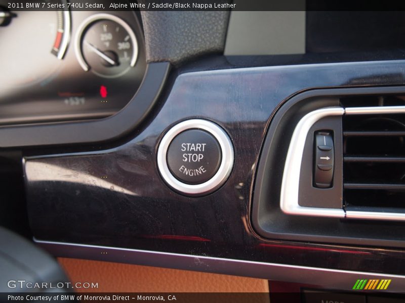 Alpine White / Saddle/Black Nappa Leather 2011 BMW 7 Series 740Li Sedan