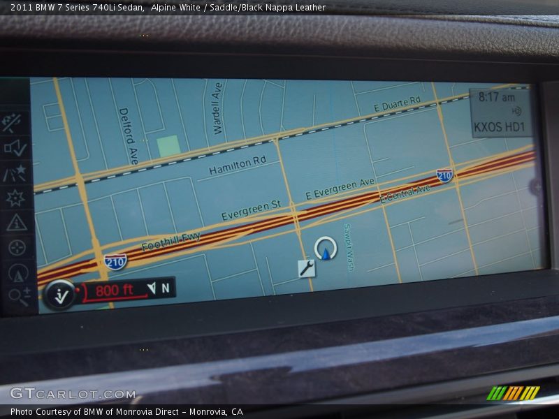 Alpine White / Saddle/Black Nappa Leather 2011 BMW 7 Series 740Li Sedan
