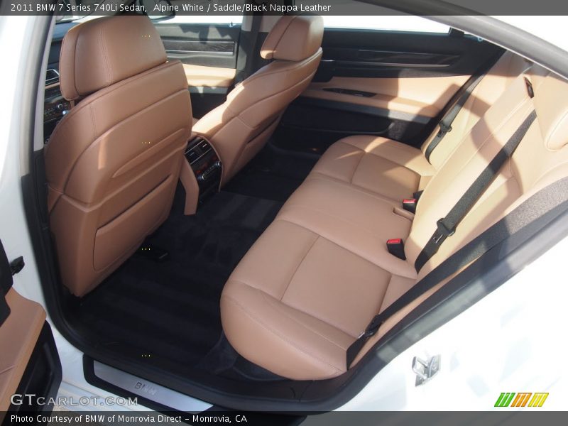 Alpine White / Saddle/Black Nappa Leather 2011 BMW 7 Series 740Li Sedan