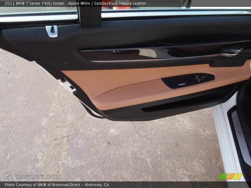 Alpine White / Saddle/Black Nappa Leather 2011 BMW 7 Series 740Li Sedan
