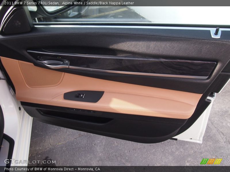 Alpine White / Saddle/Black Nappa Leather 2011 BMW 7 Series 740Li Sedan