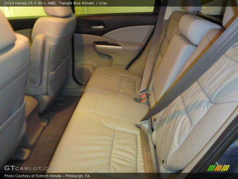 Twilight Blue Metallic / Gray 2014 Honda CR-V EX-L AWD